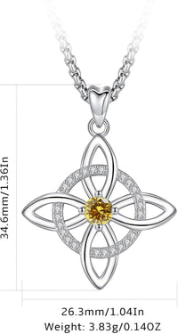 Witches Knot Necklaces-925 Sterling Silver Nudo De Bruja Plata 925 Original Witchy Jewelry Women Amuletos De Proteccion De Brujeria Necklace Gifts for Wiccan Witch Jewelry