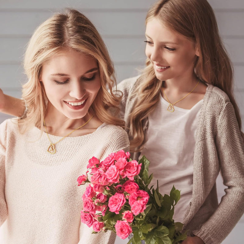 Valentines Gifts for Kids Teen Girls Her - Cubic Zirconia Heart Pendant Initial Necklace, Dainty Initial Letter a - Z Necklace Jewelry Valentines Gifts for Kids Girls Women