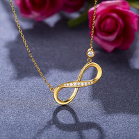 Infinity Necklaces 925 Sterling Silver Necklace Love Pendant White Gold Plated Women Necklace Gifts for for Women