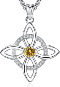 Witches Knot Necklaces-925 Sterling Silver Nudo De Bruja Plata 925 Original Witchy Jewelry Women Amuletos De Proteccion De Brujeria Necklace Gifts for Wiccan Witch Jewelry