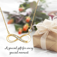 Infinity Necklaces 925 Sterling Silver Necklace Love Pendant White Gold Plated Women Necklace Gifts for for Women